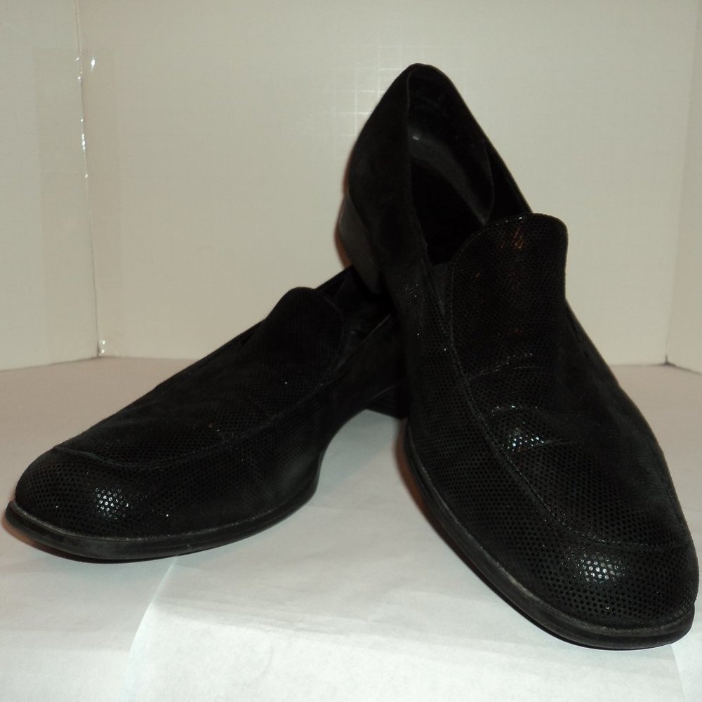 Munro American Women's Size 11 Shoes Loafers Flats Shiny Black Slip On
